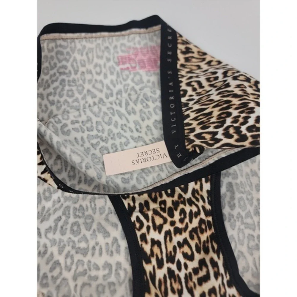 Victorias Secret PINK Panty Bundle Large Lace Leopard Blue 3 Pack NEW